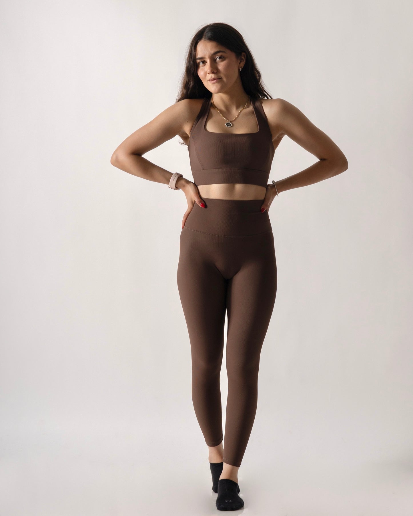 Mocha Ribbed Leggings