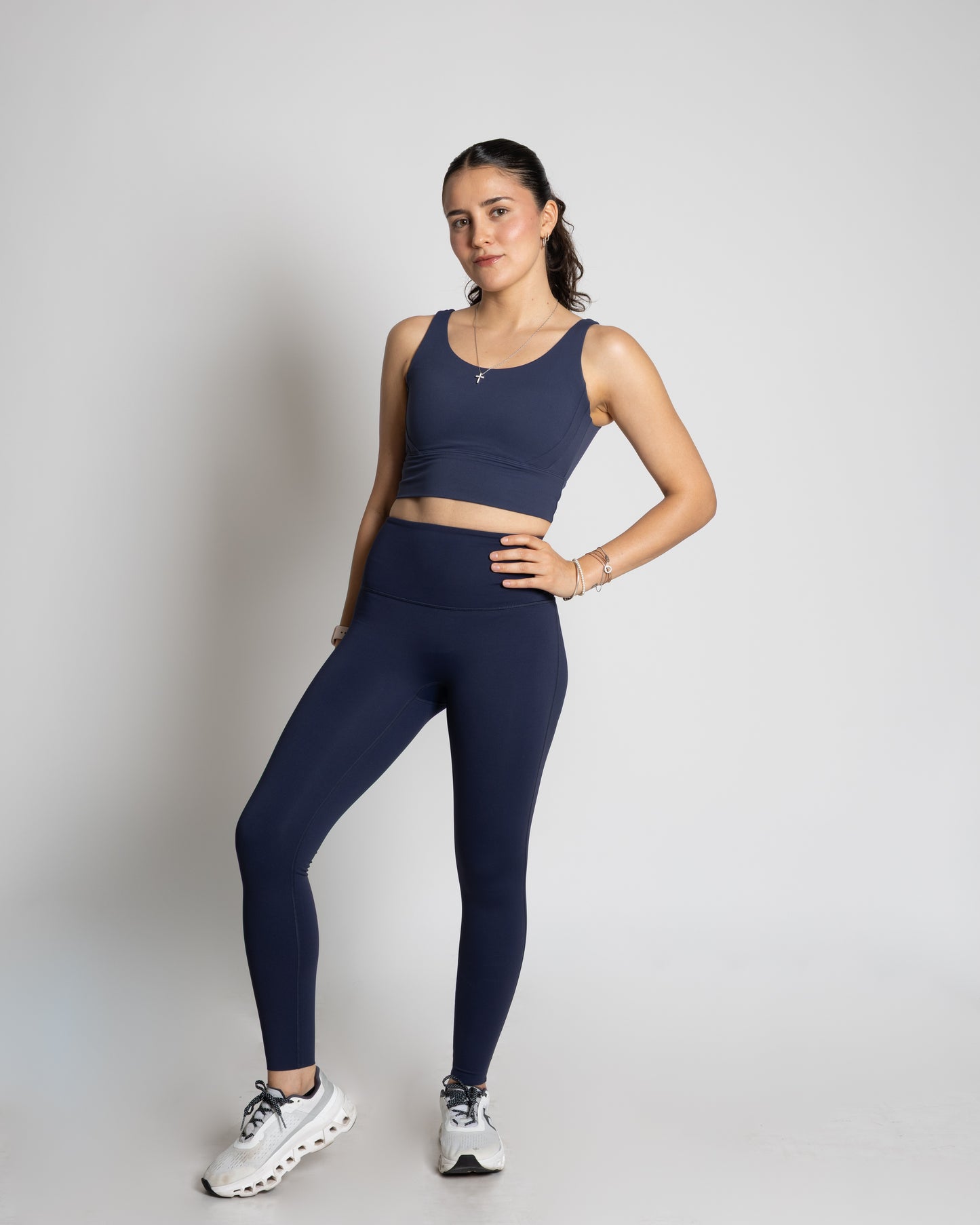Navy Blue Pulse Leggings (Lycra)