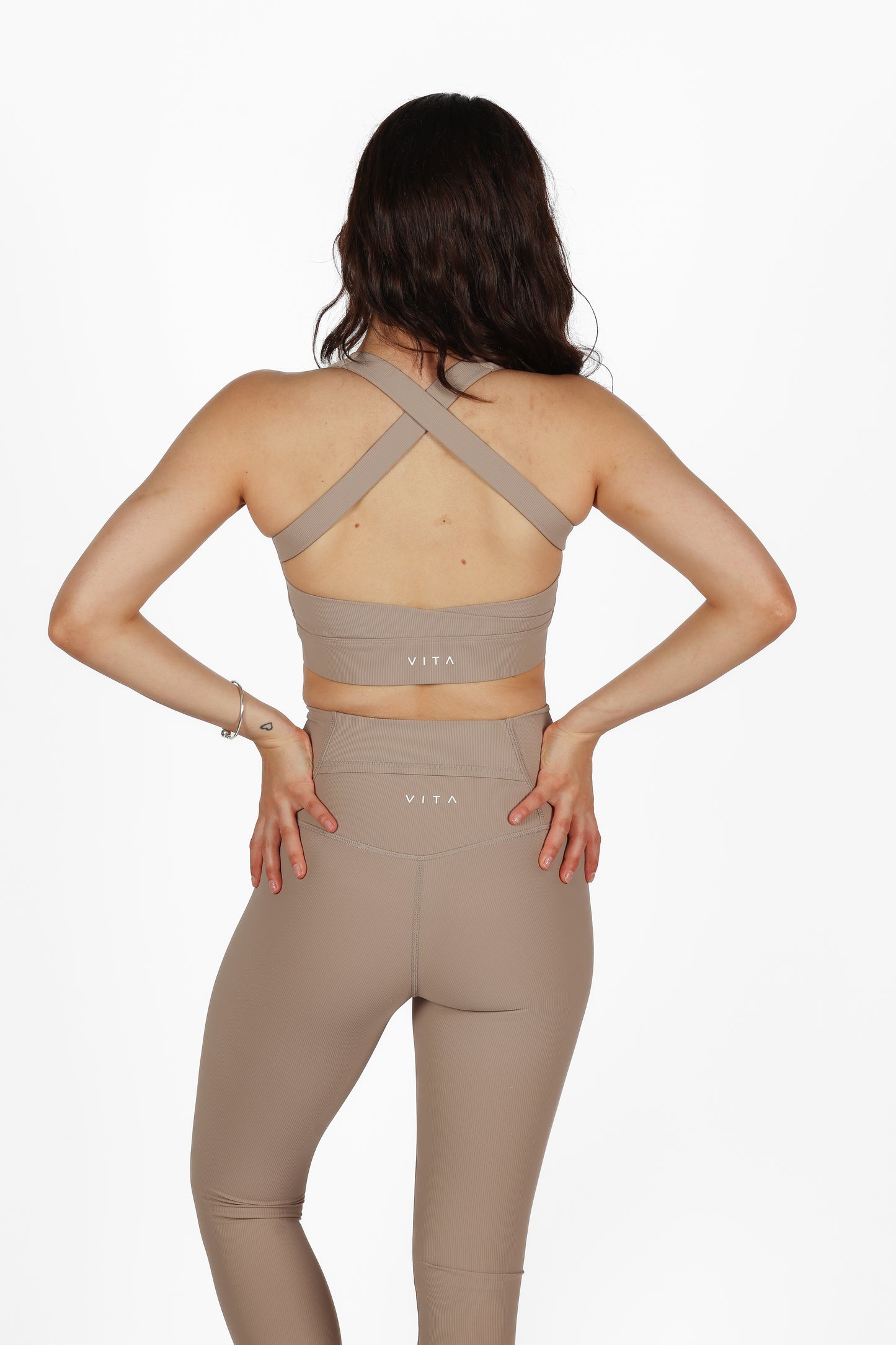 Greige Ribbed Leggings