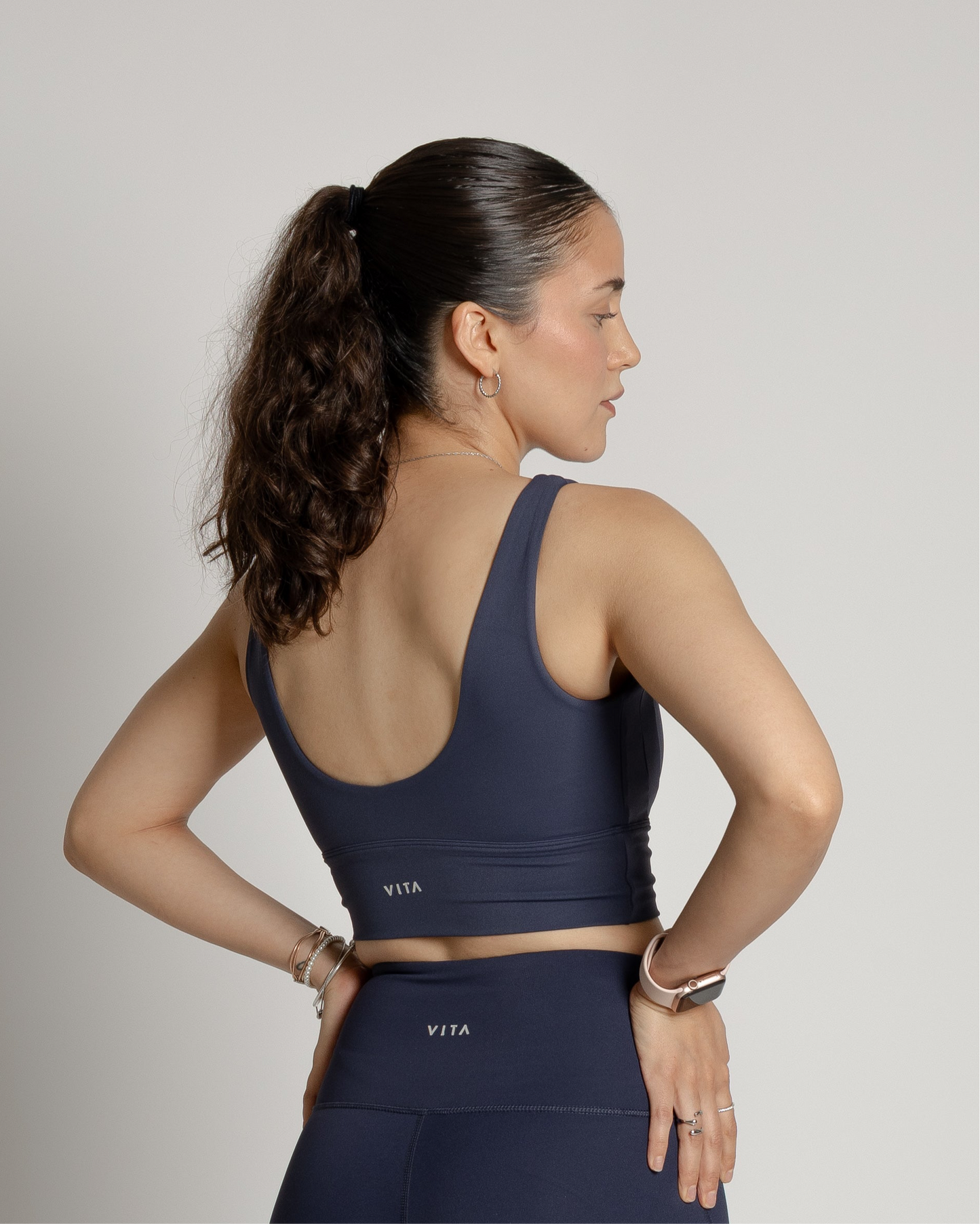 Navy Blue Pulse Top (Lycra)