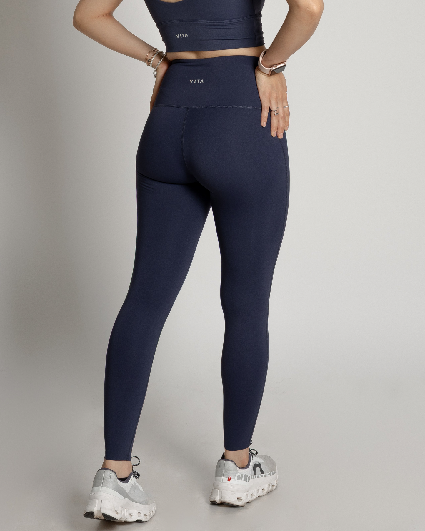 Navy Blue Pulse Leggings (Lycra)