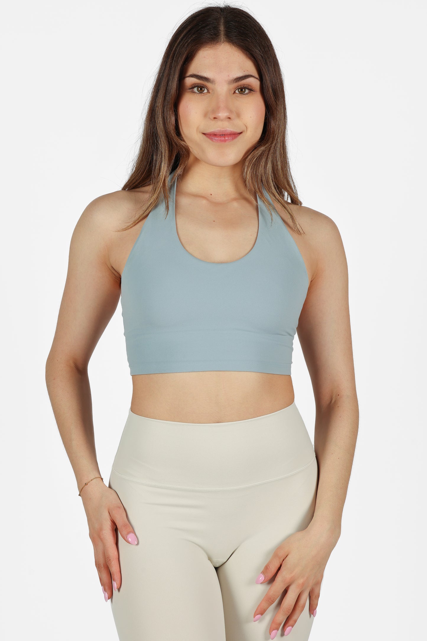 Blue essential halter top