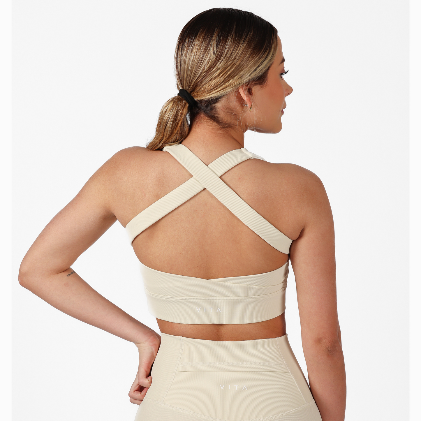 Pale Ribbed Top