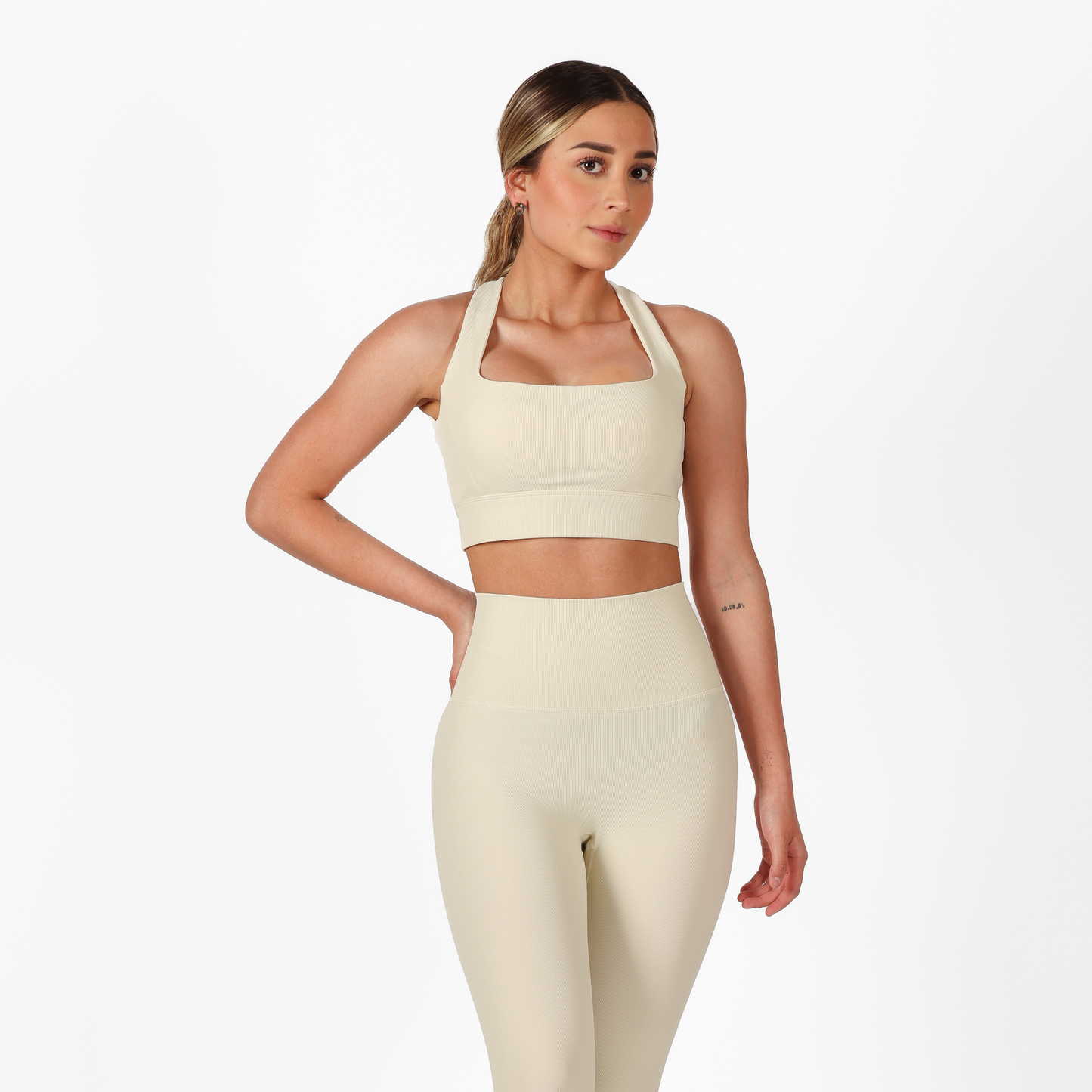 Pale Ribbed Top