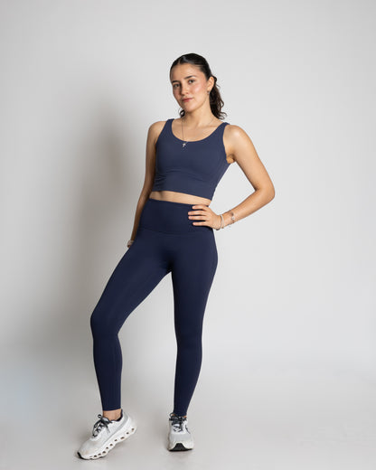Navy Blue Pulse Leggings (Lycra)