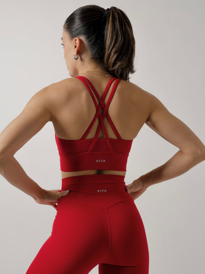 Red Basic Lux Leggings