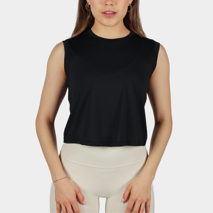 Black easy fit tee