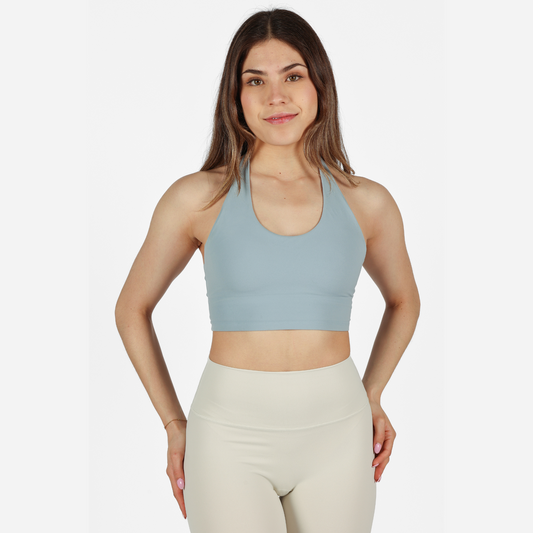Blue essential halter top