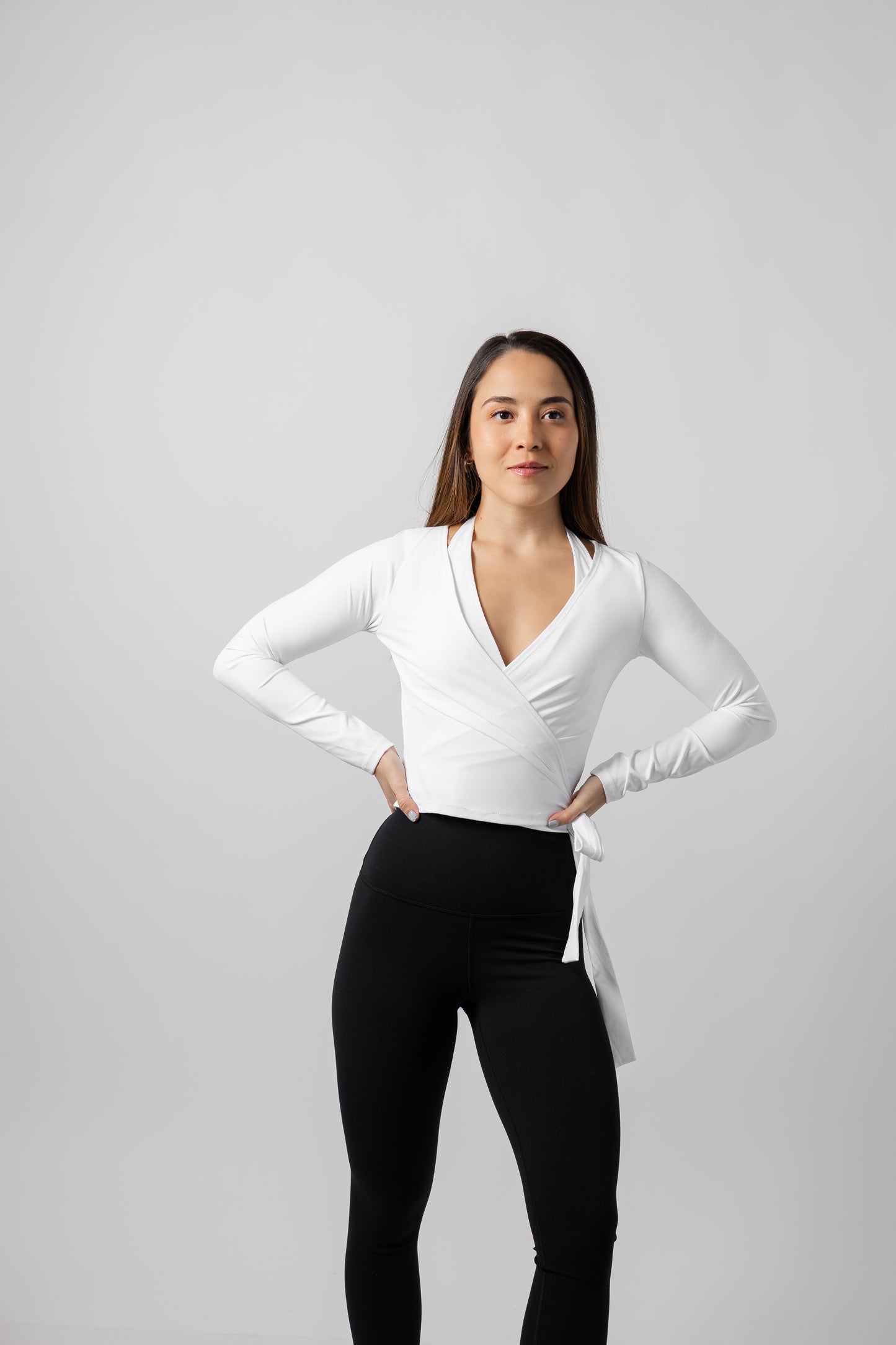Ballet Wrap Top - White