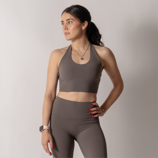 Brown Essential Halter Top