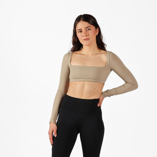 Empower Taupe Top