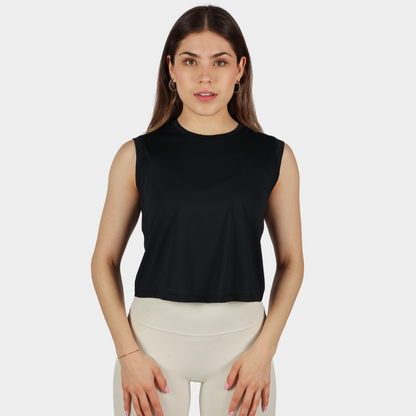 Black easy fit tee
