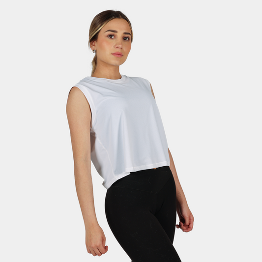 White easy fit tee