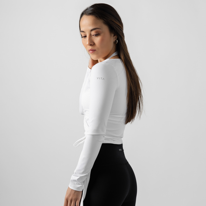 Ballet Wrap Top - White